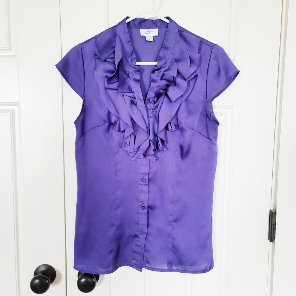 9/28 LOFT RUFFLE SHIRT